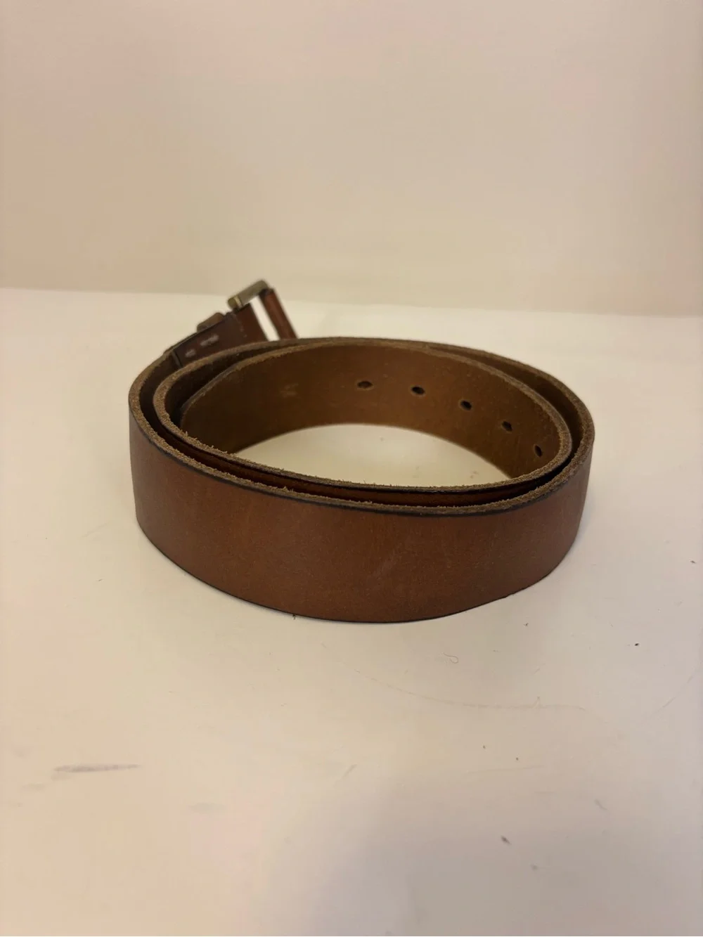 Timberland Brown Leather Men's Belt - Classic Casual Style 34